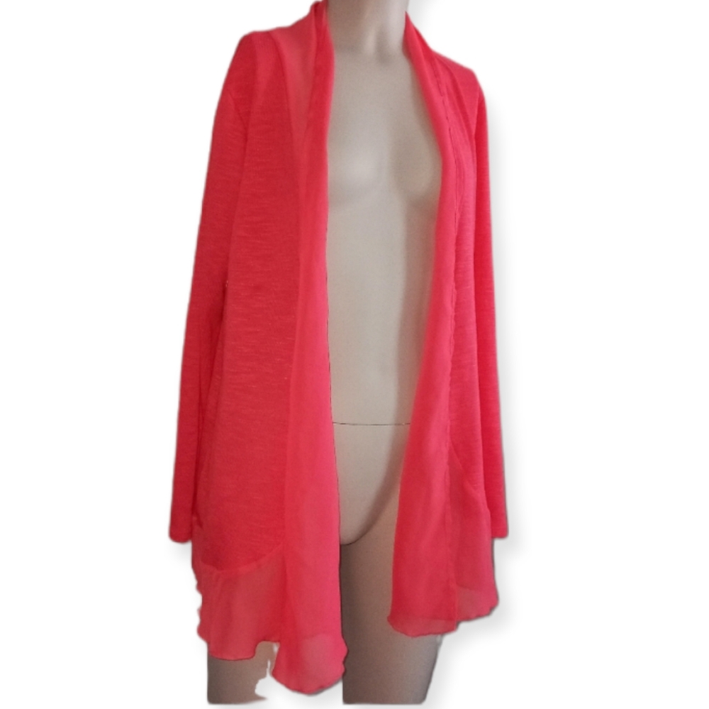 METAPHOR colorful long sleeve flowy shrug size medium